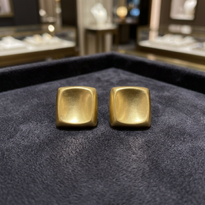 Trendy Vintage Geometric Stud <b>Earrings</b> Zinc Alloy with Pearl <b>Diamond</b> Emerald Gold Plated Unisex for Wedding Party - Product Image 2