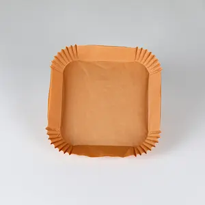 6.3" 7.9 Inch Disposable Non-stick Round Baking Mats Airfryer Square Air Fryer Liner Paper