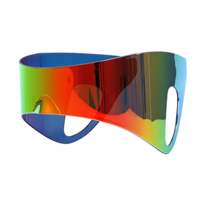 Gafas de Sol de Una Pieza Extragrandes para Mujer 2025 Estilo Retro Futurista Punk Moda Única Y2K - Product Image 1