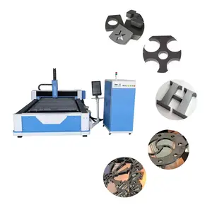 Mesin pemotong Laser serat Cnc, mesin pemotong serat 1530 logam harga rendah pelat 5000w kontrol mesin pemotong Laser serat CNC untuk logam