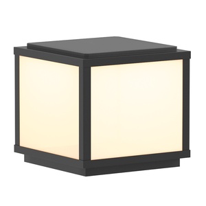 Moderno esterno IP65 impermeabile cancello quadrato recinto <span class=keywords><strong>giardino</strong></span> Post E27 in alluminio nero Villa pilastro luce cortile - Product Image 6