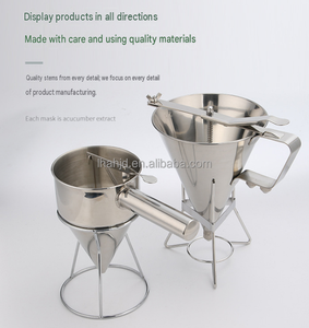 Dispenseur de pâte et de confiture quantitatif spécial pour la décoration de gâteaux, avec entonnoir pour sauce chocolat et support pliable, pour machine à <span class=keywords><strong>donuts</strong></span> et desserts - Product Image 5