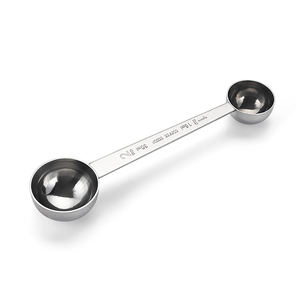 Gran oferta, cuchara medidora de café de acero inoxidable personalizada, 15CC, 30CC, cuchara de doble cara, esencial para Cocina - Product Image 1