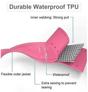 Luxe Duurzame Waterdichte Aangepaste Kleuren Zacht Waterdicht Huisdier Riem Set Pvc Hondenhalsband - Product Image 4