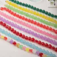 Offre Spéciale coloré coeurs résine collier mignon bonbons collier pour femmes filles mode Design bijoux cadeaux