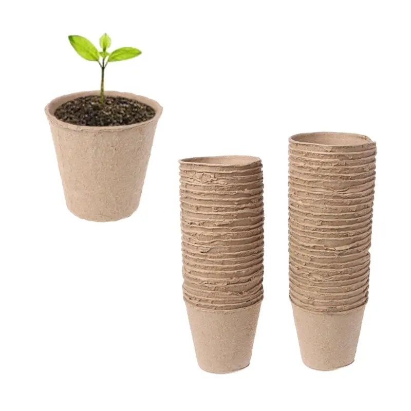 गर्म बिक्री बोने कप उद्यान पौधों नर्सरी कागज बर्तन biodegradable जड़ी बूटियों अंकुर पीट कप