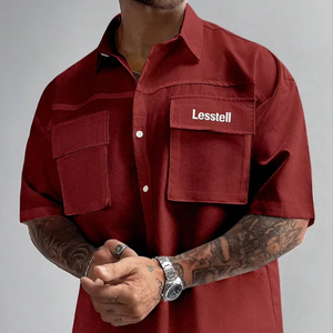 LTD-MTS1002 Proveedores de Ropa de Guangzhou, Camisas Cargo Personalizadas con Bolsillos Grandes, Estilo Ingeniería, Camisas de Trabajo para Hombre - Product Image 1