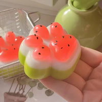 Jouet anti-stress patte de chat pastèque, jouet sensoriel, Mochi Squishy, jouets à presser pour soulager le stress