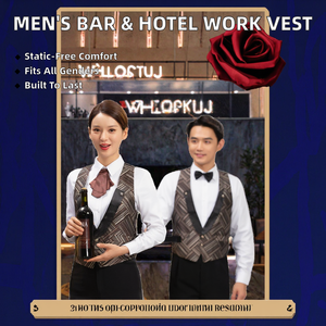 Gilet Unisex Antistatico Resistente ad Acidi e Alcali in Cotone, Uniforme <span class=keywords><strong>da</strong></span> Lavoro per Camerieri di Ristoranti Occidentali, KTV, Hotel, Bar e Discoteche - Product Image 2