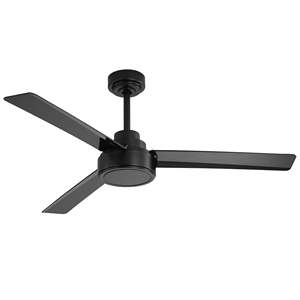 Ventilador de Techo de 52 Pulgadas con Motor de Corriente Continua, 3 Aspas, Flujo de Aire Reversible, Tipo de Enchufe Estadounidense, para Uso en Baños - Product Image 1