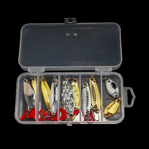 Set de Señuelos de Pesca, 10 Piezas, Señuelos Metálicos Giratorios, Cucharas, Accesorios con Lentejuelas, Señuelos Biónicos Duros, Set de Aparejos de Pesca - Product Image 6