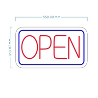 Panneau lumineux flexible néon coloré personnalisé Panneau ouvert LED acrylique Caractère lumineux pour extérieur Publicité commerciale Bande néon