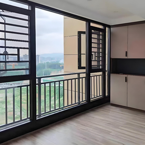 Ventanas de aluminio estándar personalizadas Hurricane Impact, ventana abatible de rotura térmica de vidrio templado Doble - Product Image 2