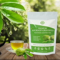 Produit tendance Chinaherbs, marque privée, thé aux feuilles de corossol, favorise le métabolisme, sachet de thé aux feuilles de corossol séchées pour la perte de poids