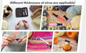 Ensemble de crochets LED <span class=keywords><strong>9</strong></span> <span class=keywords><strong>en</strong></span> 1, <span class=keywords><strong>9</strong></span> têtes interchangeables, <span class=keywords><strong>aiguilles</strong></span> à tricoter lumineuses, outil de couture, accessoires de tricot (violet) - Product Image 4