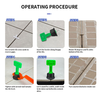 Kit professionnel de clips et cales réutilisables en plastique pour l'alignement des carreaux muraux et de sol en gros