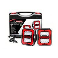 Feux arrière de remorque sans fil à LED magnétiques, kit d'éclairage de remorquage, feu stop, étanche IP65, 12V-24V, modèle à commande sans fil 2.4G