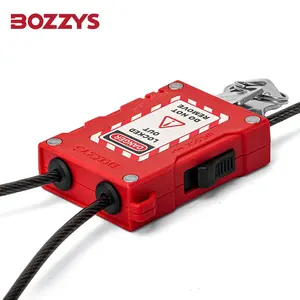 Bozzys כבל בטיחות נעילה מתכווננת עם 0.8 מ 'מצופה פלסטיק נירוסטה מצופה
