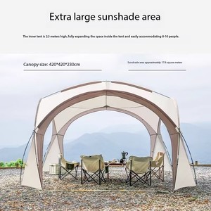 Tente cylindrique, <span class=keywords><strong>camping</strong></span> en plein air, ouverture rapide deux-en-un, grande tente pare-soleil noire Vast Sky, <span class=keywords><strong>camping</strong></span>-parc - Product Image 5