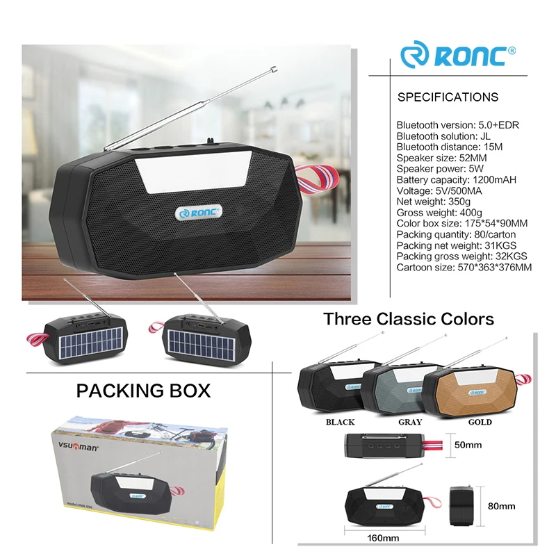Portable Original  Support USB TF CARD FM RADIO Speaker Wireless Bass Sound Box Speaker waterproof for outdoor