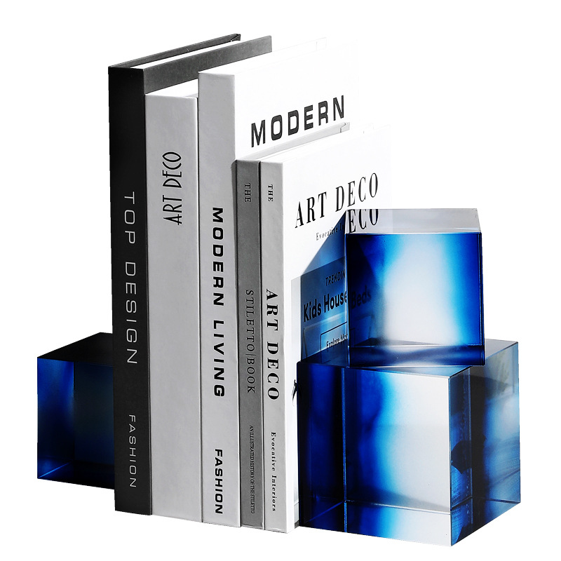 MAXERY Новое поступление, Хрустальный квадратный держатель для книг, хрустальные подставки для офисных столов