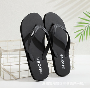 Tongs respirantes et antidérapantes pour hommes, avec logo personnalisé, pantoufles en caoutchouc PVC PE EVA, sandales de plage pour l'extérieur, <span class=keywords><strong>promotion</strong></span> estivale - Product Image 5