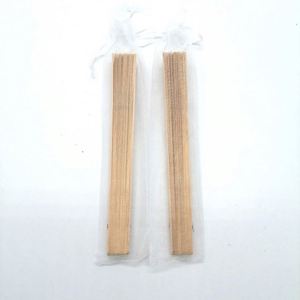 พัดมือจีนโบราณทำมือ ด้ามไม้ พัดหนัง พัดมือขนาดเล็ก สำหรับฤดูร้อน - Product Image 6
