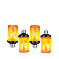 85-265V E26/E27/B22 5W LED effet de flamme ampoule de feu 4 modèles atmosphère barre de noël alimentation ca corps de lampe en plastique