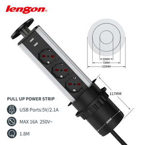 Enchufe emergente de conector <span class=keywords><strong>israel</strong></span>í superior negro para enchufe de mesa de interruptor de cocina/fábrica de toma de corriente eléctrica tipo <span class=keywords><strong>Israel</strong></span> Italia - Product Image 5