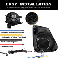 Accesorio para Auto Directo de Fábrica, Lámpara Antiniebla LED Delantera, Luz de Circulación Diurna DRL para Toyota Corolla 2011 2012 2013