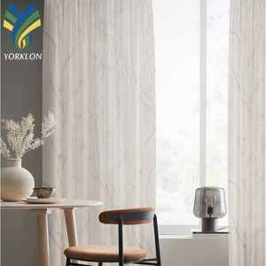 YFA-FT02 moderne blanc tissu pure vague rideaux taille personnalisée occultant caractéristique pour la maison hôtel bureau hôpital extérieur Patio taille - Product Image 2
