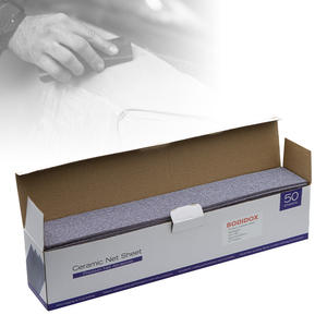 Disque abrasif en céramique personnalisable OEM, 70x400 mm, rectangulaire, maille filet, anti-poussière, anti-obstruction, support en boucle, 50 pièces/boîte, papier de verre - Product Image 2