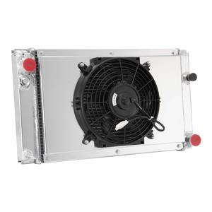 Radiador GTGMOTO de 3 filas con ventilador de cubierta para <span class=keywords><strong>Porsche</strong></span> <span class=keywords><strong>944</strong></span> 2.5L 2.7L Non-Turbo MT 1983-1991 - Product Image 1