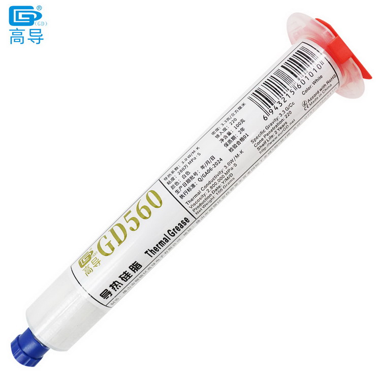 White, GD560-HT100, 3.0 W/M-K, Net: 100 grams, 3.3 G/Cc