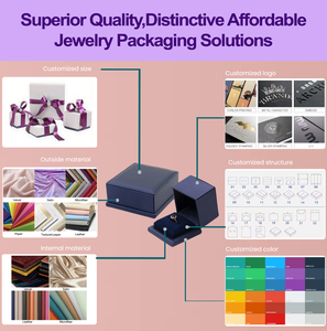 Boîtes d'emballage de bijoux carrées de luxe écologiques faites à la main avec logo personnalisé <span class=keywords><strong>IDream</strong></span> IDreampack, taille personnalisée, petite boîte en papier pour bijoux - Product Image 5