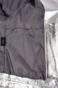 Custom 100% Genuine <b>Silver</b> Vintage Wax Nappa Leather <b>Women</b>’s <b>Jacket</b> Retro Wax Finish YKK Zipper Custom Brand Private Label OEM - Product Image 6