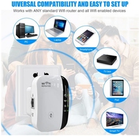 Repetidor WiFi de 300Mbps, extensor de señal Wifi, amplificador de 4 antenas, repetidor Wifi de 300Mbps, extensor de rango inalámbrico 4G