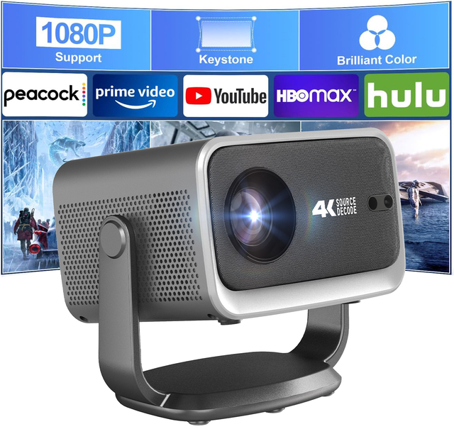 Best Sales Smart 4K Projector Auto Focus & Keystone for Short Throw 5G WiFi Portable Home Cinema Projector
