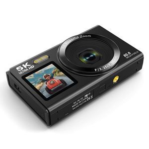 Caméra vidéo numérique 5K 80MP avec WiFi, caméra de vlogging à double écran, <span class=keywords><strong>webcam</strong></span> pour diffusion en direct, photographie YouTube - Product Image 2