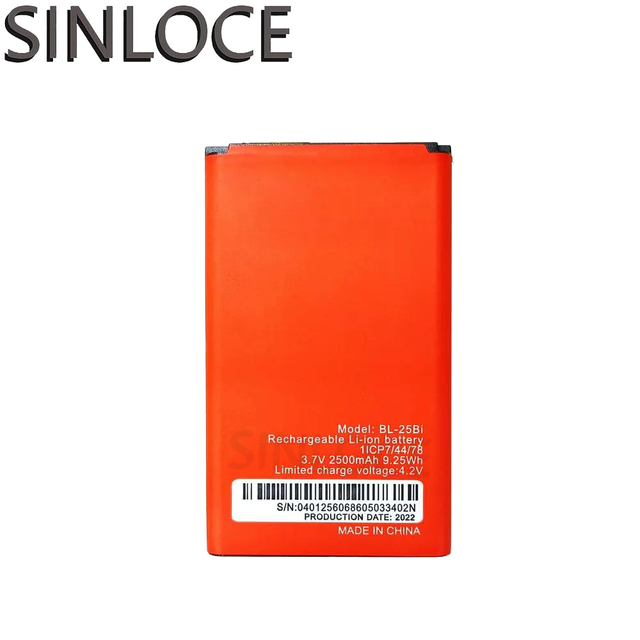 High Quality Phone Battery 3.7V 2500mAh BL-25BI Rechargeable Li-ion Battery for Itel 5616