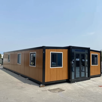 Maison préfabriquée modulaire temporaire de 20 pieds ou 40 pieds, en acier durable, portable et extensible, type conteneur, pour appartement, hôtel, hôpital