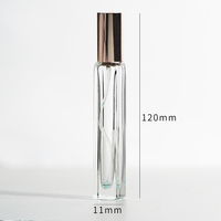 Nouvel atomiseur de parfum à l'huile vide de luxe en gros bouteille de parfum en verre transparent rechargeable de 10ml avec paquet de boîte de papier de pulvérisation