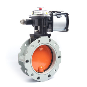 Pneumatic <b>Dust</b> Butterfly Valve V2FS DN100-600 Aluminum Alloy Flange <b>Powder</b> Media - Product Image 1