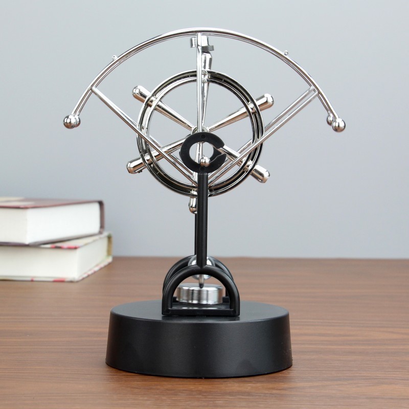Appareil électronique Shake Wiggle,Perpetual Motion Modèle Newton Pendule Électronique Swing Ball Bureau Éducatif Table Jouet Bureau Décoration