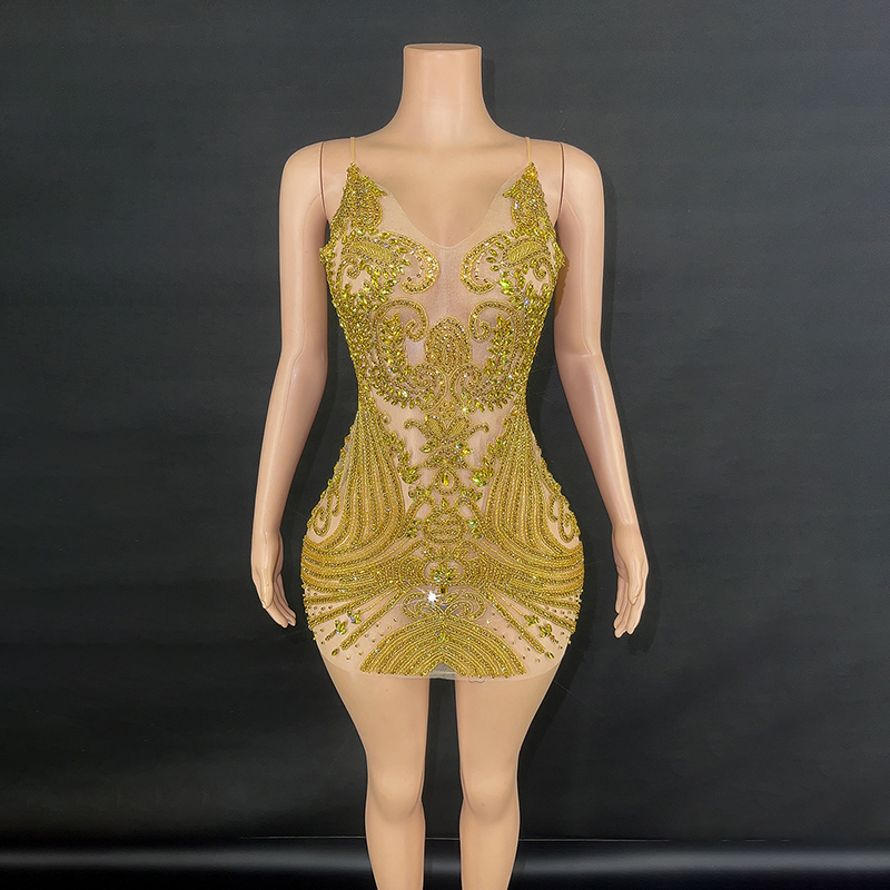 Buy Short Gold Formal Dress Available In Multiple Sizes | Alibaba.com