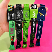 Maßgefertigtes Gewebtes RFID NFC Armband QR-Code Visitenkarte Mitgliedschaft Zahlung Logo Bedruckt Wasserdicht Umweltfreundlich NTAG213 Konzert