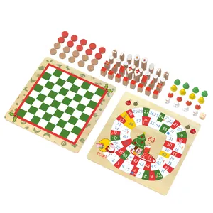 Jogo ludo múltiplo 4 em 1, alta qualidade, presente de natal, xadrez voador, 2-4 jogadores, família, dado, conjunto de jogos, jogo clássico