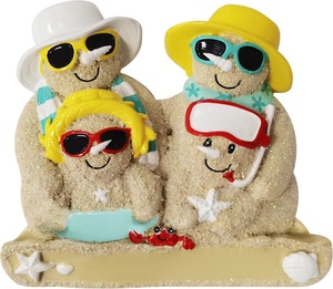 Adorno Navideño de Resina Pintado a Mano con Diseño Personalizado de la Familia <span class=keywords><strong>Sandman</strong></span>, Decoración de Árbol de Navidad, Hecho en China - Product Image 4