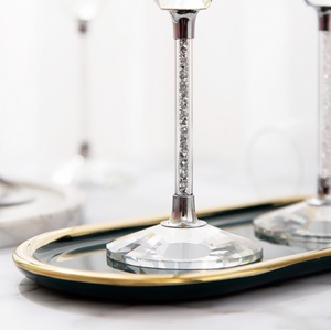 Raymond <strong>Wholesale</strong> Diamond Confetti Crystal <strong>Champagne</strong> Glass <strong>Flute</strong> for Wedding Table Decoration - Product Image 6