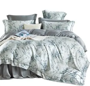 Newest design 100% tencel 60s duvet cover set high quality tencel bedsheet set oekotex bedding set